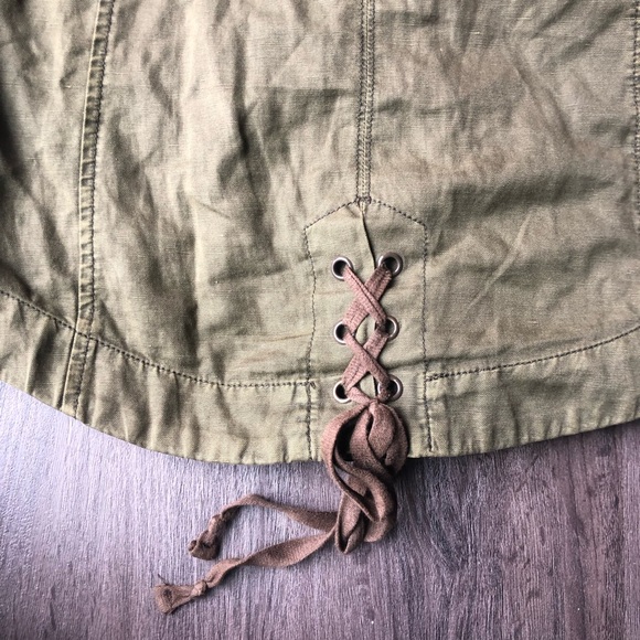 Anthropologie x Hei Hei Military Jacket Women’s Small Army Green Utility Lace - Picture 9 of 15